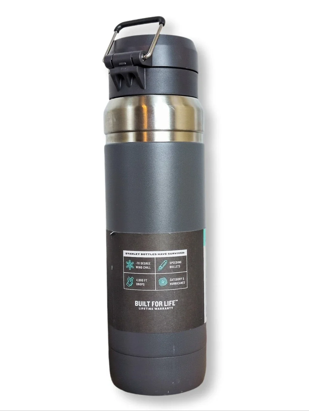 Stanley 36oz Quick Flip GO Water Bottle Charcoal Gray New w/ Tags NWT - Picture 4 of 11